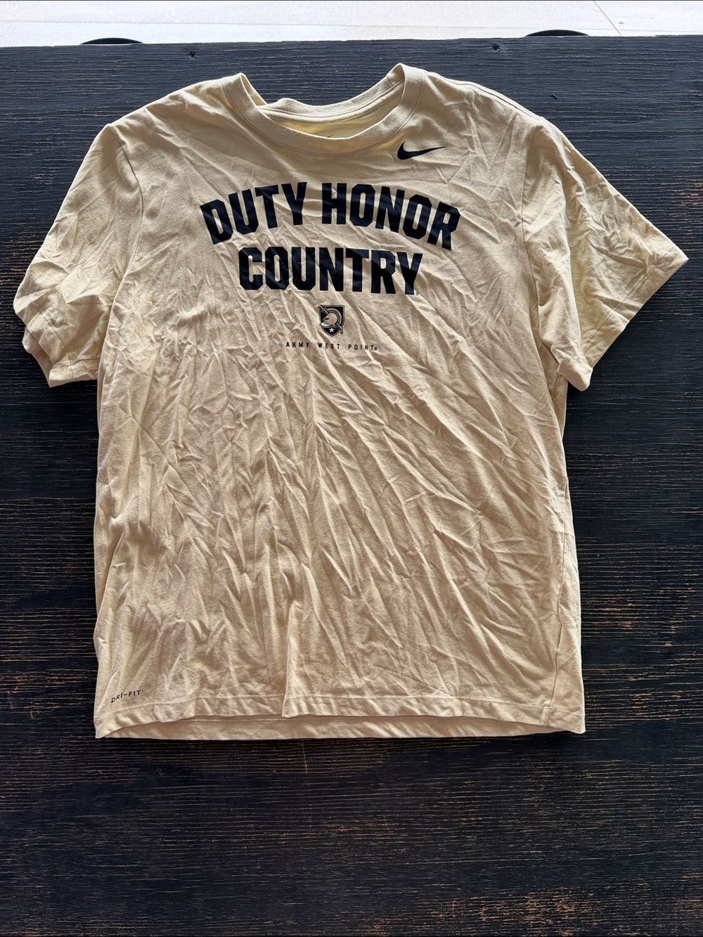 Nike Beige “Duty Honor Country” Short Sleeve Tee